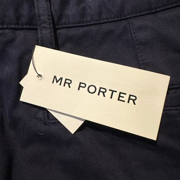NWT Mr. Porter Navy Chino Button Fly Cotton Shorts 32 - Picture 8 of 9